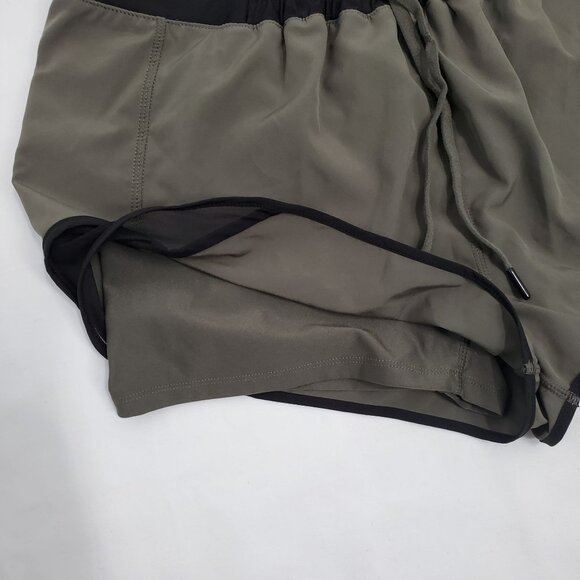 MPG Women's Olive Combo Athletic Training Running Retro Run Shorts Size Large - Picture 7 of 11